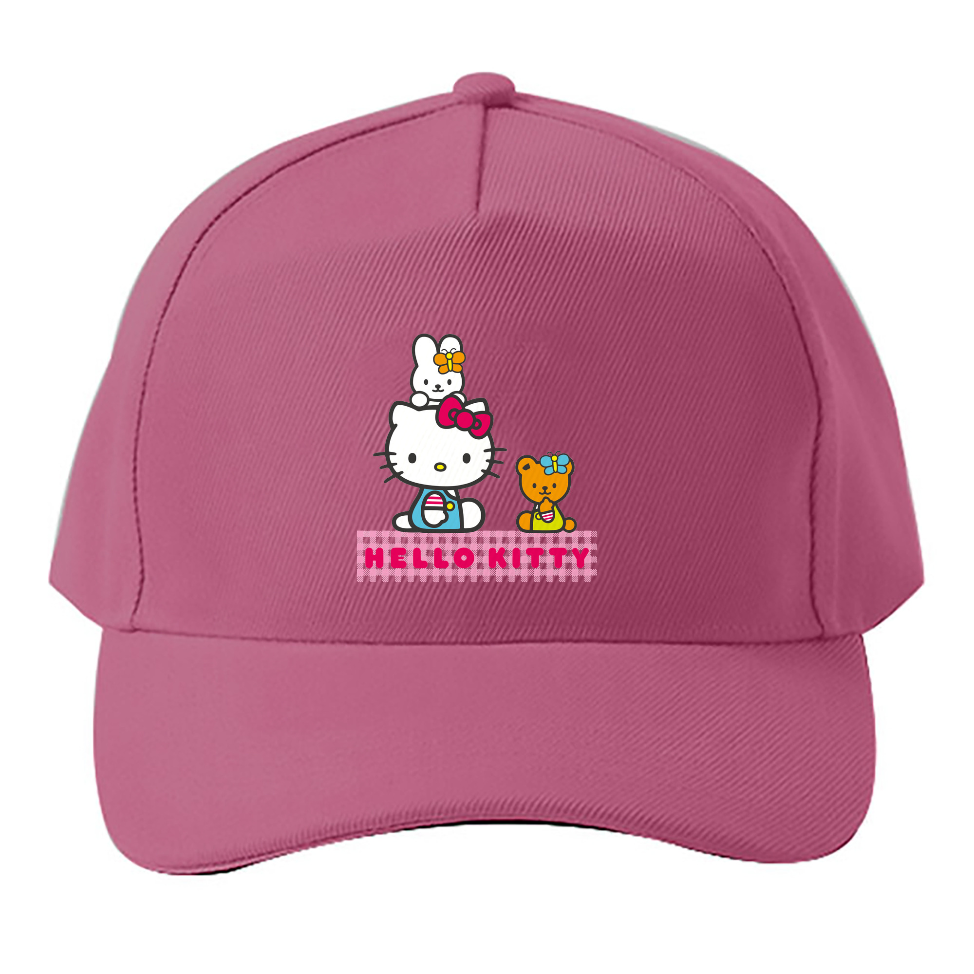 （画像用） Hello Kitty ハローキティ ベースボールキャップ 綿100％ 男女兼用 帽子 スポーツ